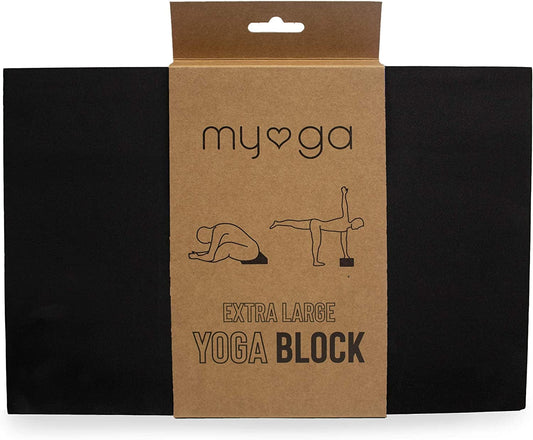 Myga Extra Large Foam Yoga Block - High Density EVA Foam Yoga Brick - Lightweight Odour Resistant Moisture Proof Pilates Yoga Block