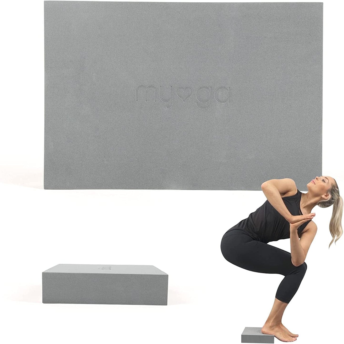 Myga Extra Large Foam Yoga Block - High Density EVA Foam Yoga Brick - Lightweight Odour Resistant Moisture Proof Pilates Yoga Block