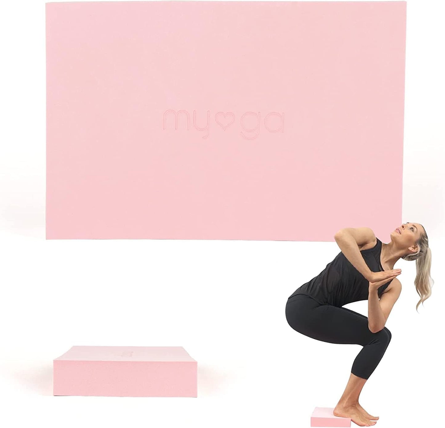 Myga Extra Large Foam Yoga Block - High Density EVA Foam Yoga Brick - Lightweight Odour Resistant Moisture Proof Pilates Yoga Block