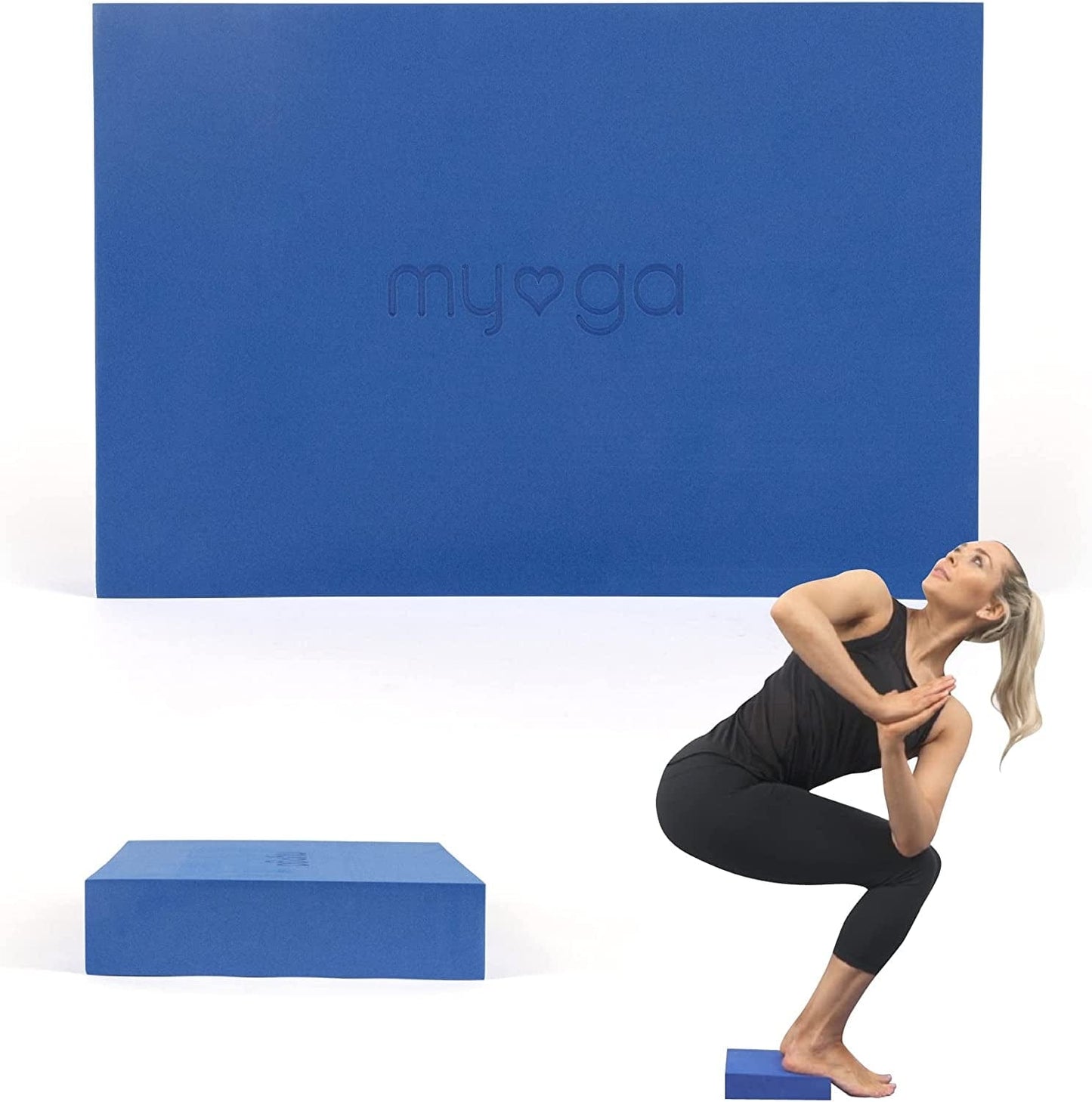 Myga Extra Large Foam Yoga Block - High Density EVA Foam Yoga Brick - Lightweight Odour Resistant Moisture Proof Pilates Yoga Block