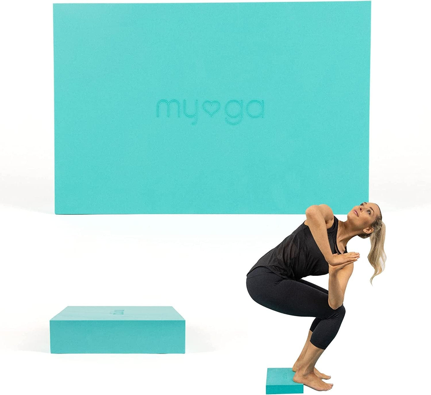 Myga Extra Large Foam Yoga Block - High Density EVA Foam Yoga Brick - Lightweight Odour Resistant Moisture Proof Pilates Yoga Block
