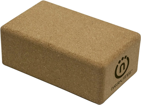 Natural Fitness Cork Yoga Block to Further Increase Flexibility and Steadies Your Poses for Optimum Alignment