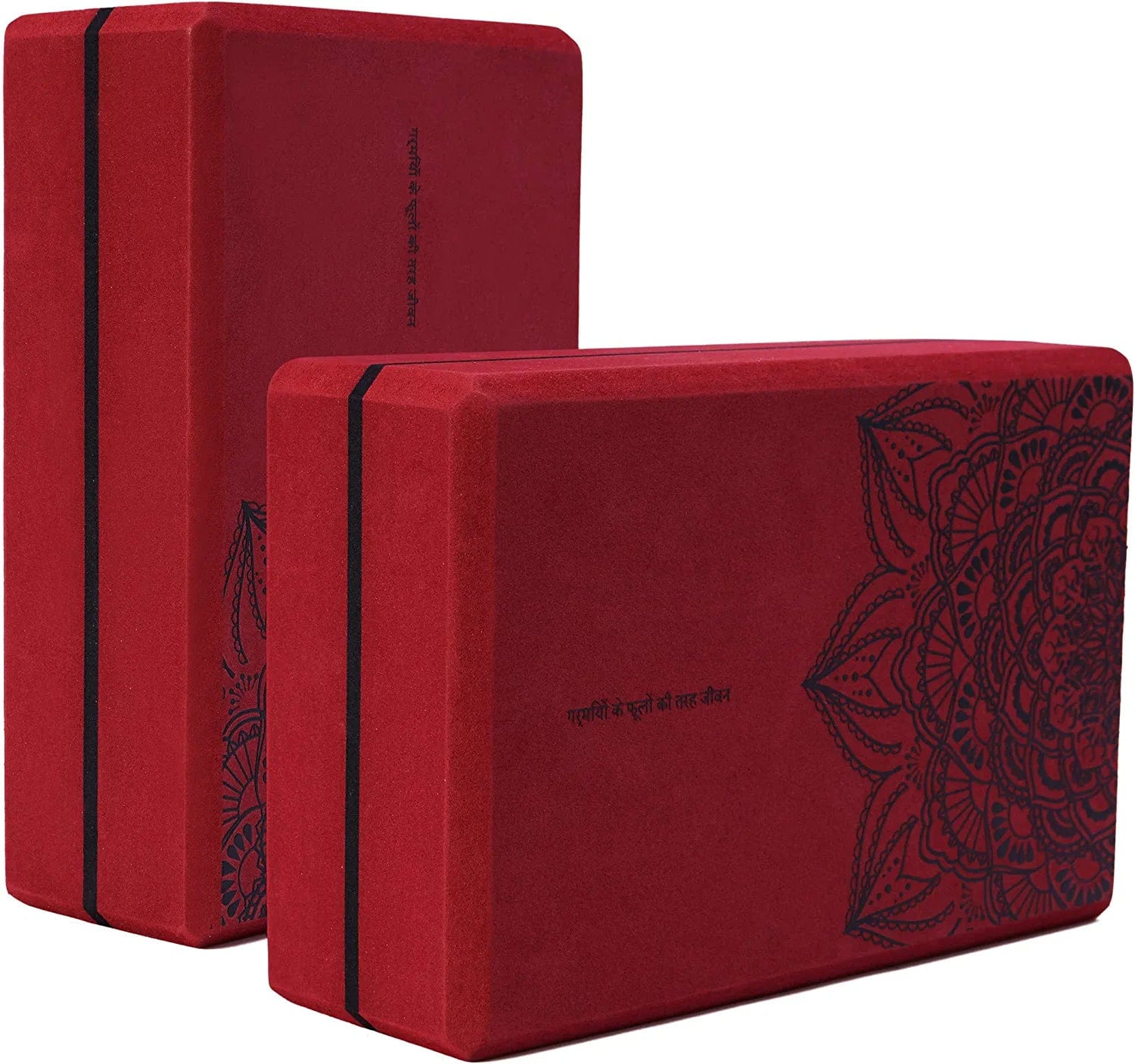 Nuveti Yoga Blocks Set of 2, High Density Yoga Brick Foam Blocks to Improve Strength, Flexibility and Balance Yoga Brick Foam Blocks