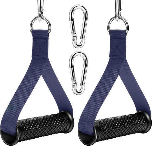 Nuyon Resistance Band Cable Machine Attachments Gym Cable Handles，Heavy Duty Exercise Handles Home Gym Accessories