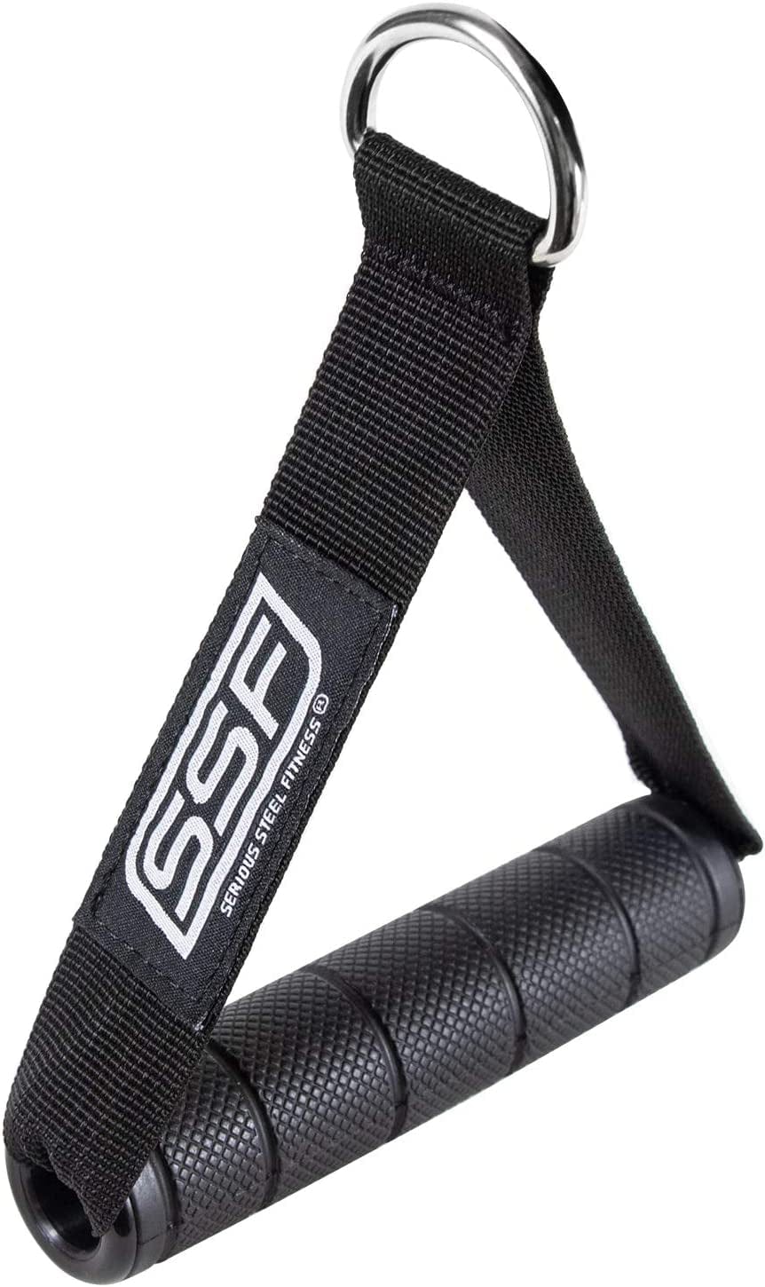 Nylon Single D Handle | Tricep Rope | Tricep Straps | Ab Straps | Cable Machine Attachments for Strength Training.