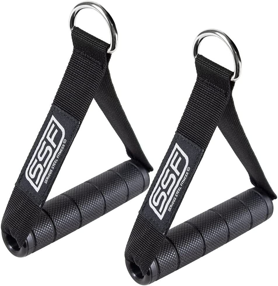 Nylon Single D Handle | Tricep Rope | Tricep Straps | Ab Straps | Cable Machine Attachments for Strength Training.