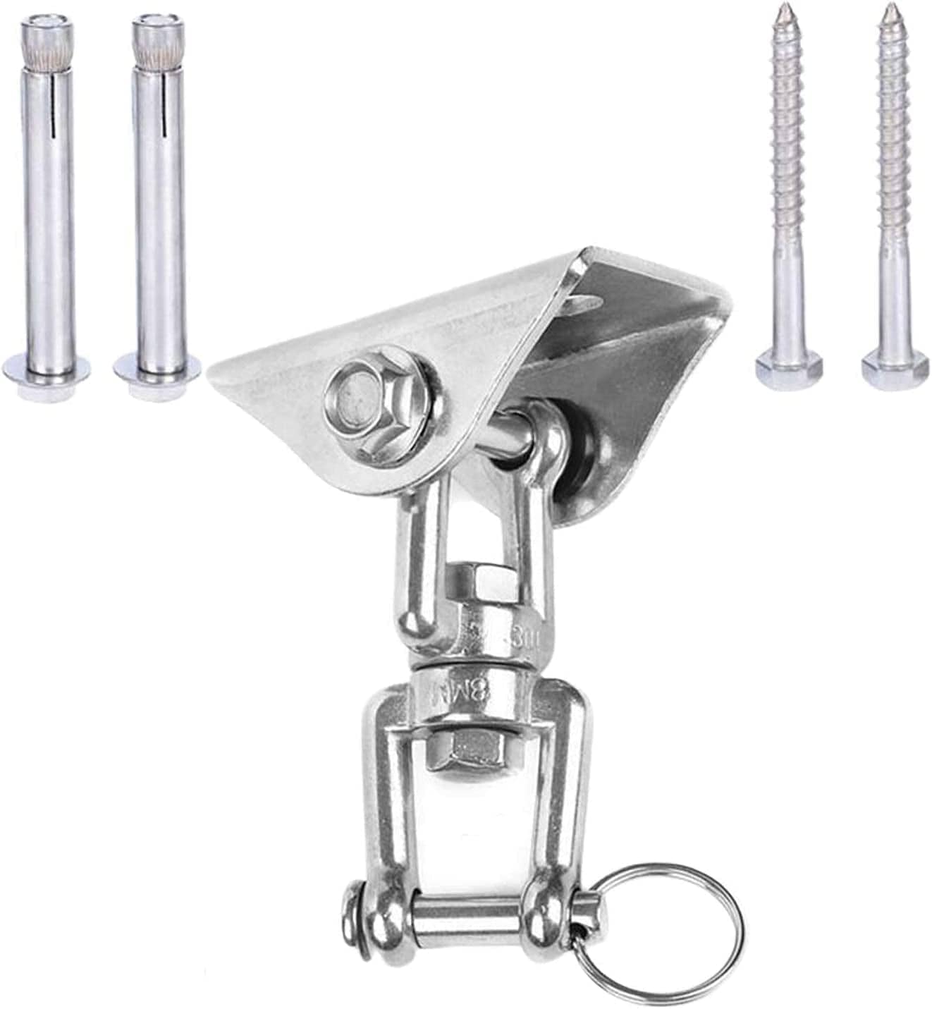 OLIMY Swing Hanger - Swing Hangings Hooks Swing Hooks for Swing,Wall Ceiling Mount Anchor for Suspension Trainers, Load up to 1000 Lbs (Color : B: 360 Degree Rotation with Latch)
