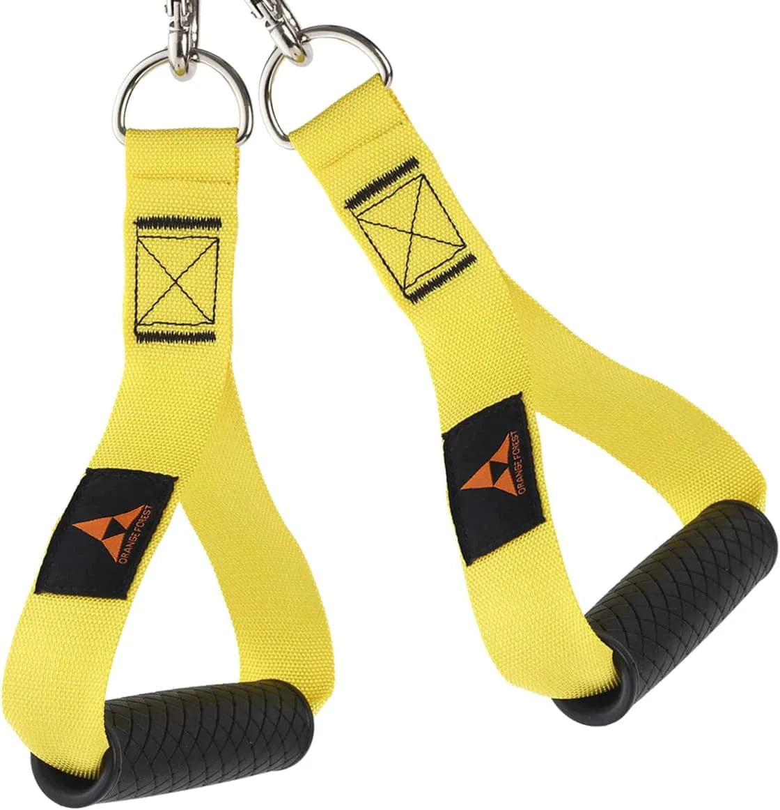 ORANGE FOREST Upgraded Resistance Band Cable Machine Handles,Excellent Ultra Heavy Duty Exercise Handles Rubber Grips,Cable Handles Gym Equipment for Resistance Bands Pulley LAT Pull down System
