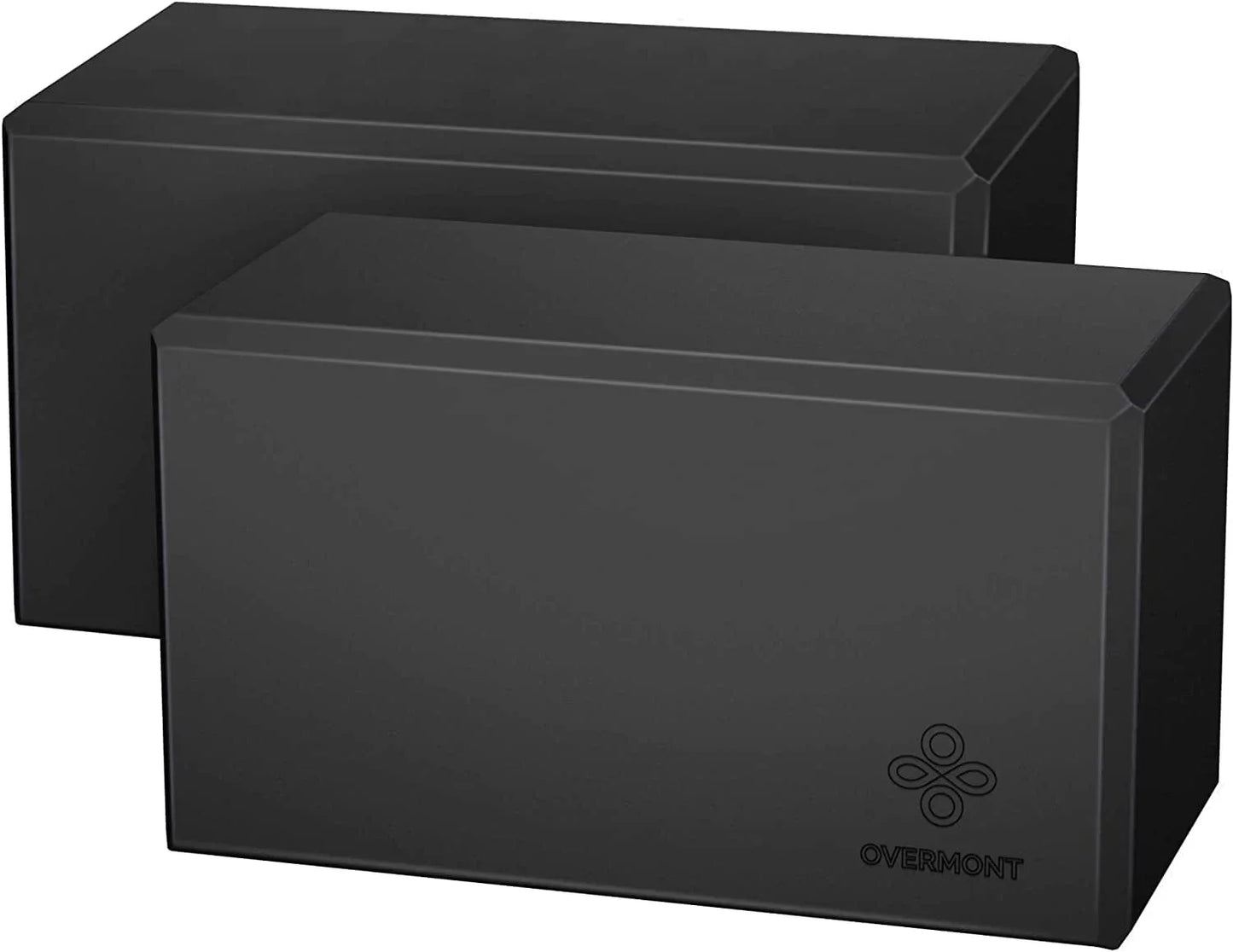 Overmont Yoga Block 2 Pack Supportive Latex-Free EVA Foam Soft Non-Slip Surface for General Fitness Pilates Stretching and Meditation