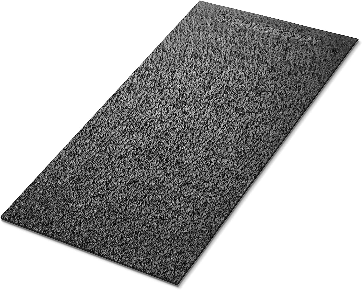 Philosophy Gym Exercise Equipment Mat, 6Mm Thick High Density PVC Floor Mat for Ellipticals, Treadmills, Rowers, Stationary Bikes