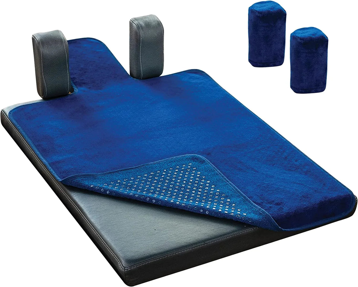 Pilates Reformer Non-Slip Mat Towel (Included 2 Pcs Shoulder Block Covers) (Dark Grey), Multi Colors