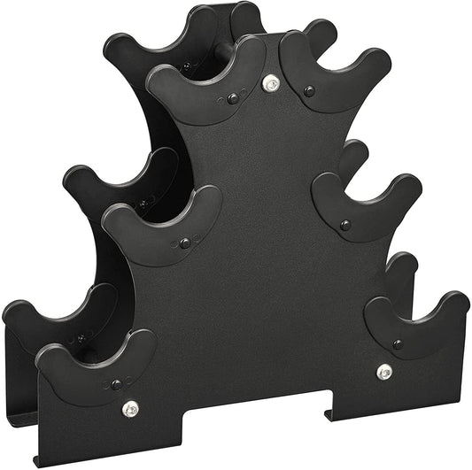 PITHAGE Steel Dumbbell Rack Compact Weight Stand Holder Assembled for Home Gym Black