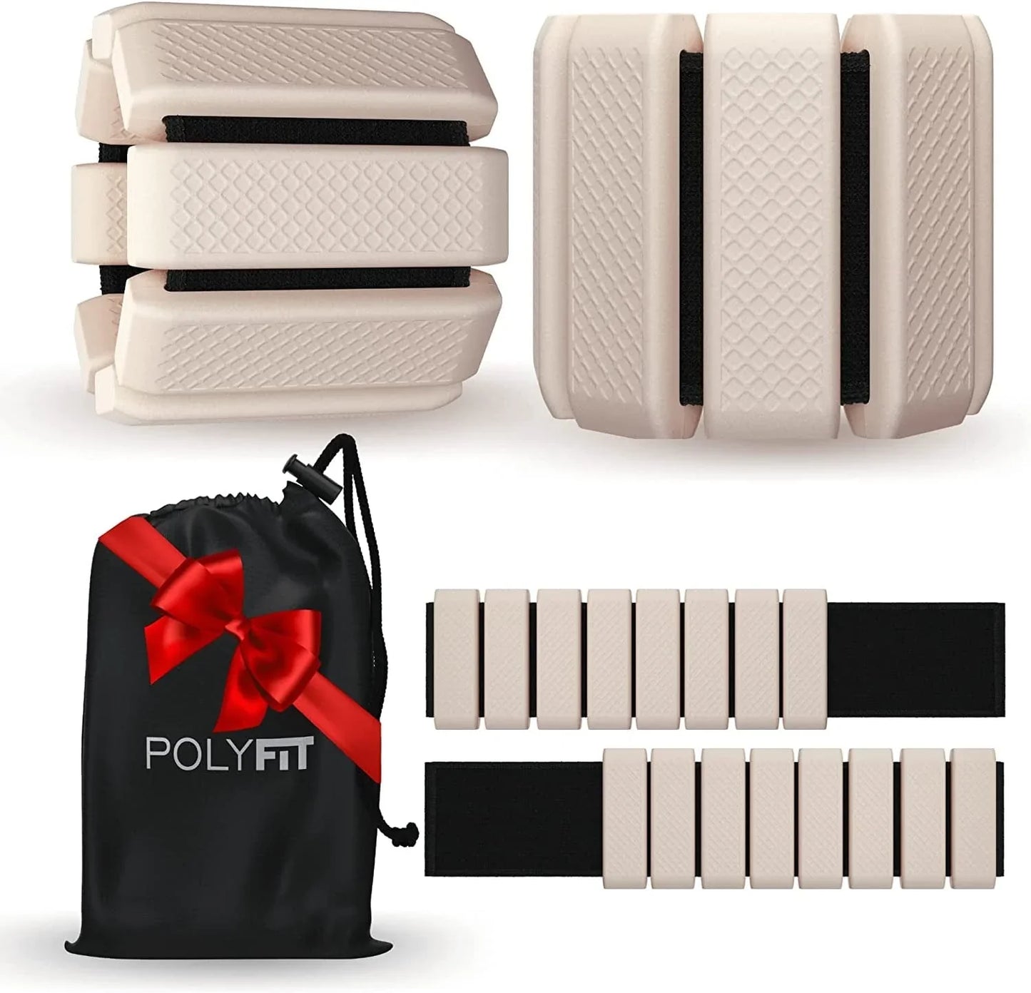 Polyfit Wrist & Ankle Weights - Adjustable Ankle Weights for Women and Men - Yoga, Walking, Running, Dance, Barre, Pilates, Cardio, Aerobics