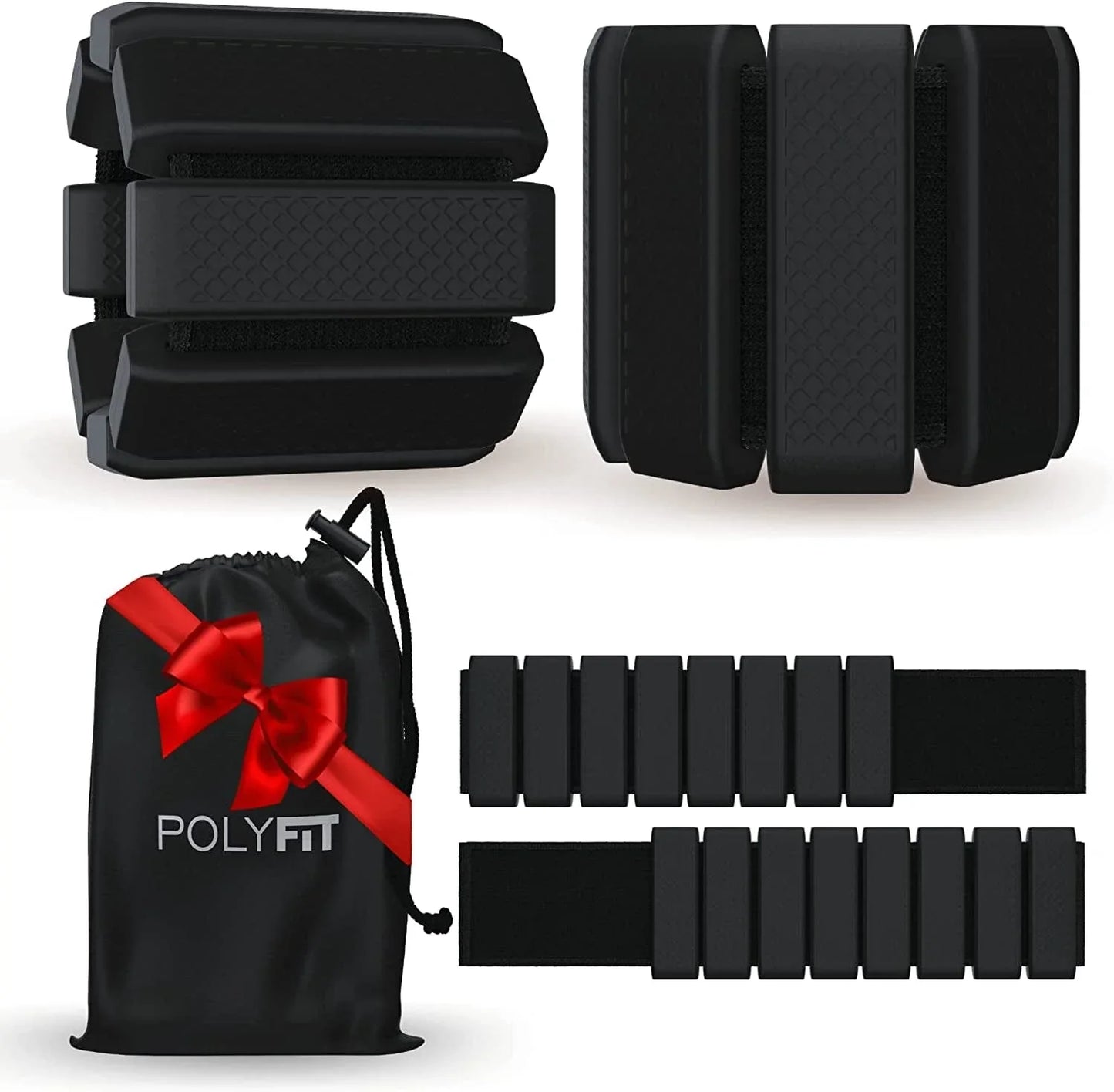 Polyfit Wrist & Ankle Weights - Adjustable Ankle Weights for Women and Men - Yoga, Walking, Running, Dance, Barre, Pilates, Cardio, Aerobics
