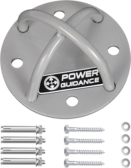 POWER GUIDANCE Wall and Ceiling Mount Bracket for Suspension Straps, Gymnastic Rings, Yoga Swings & Hammock Resistance Band Battle Rope