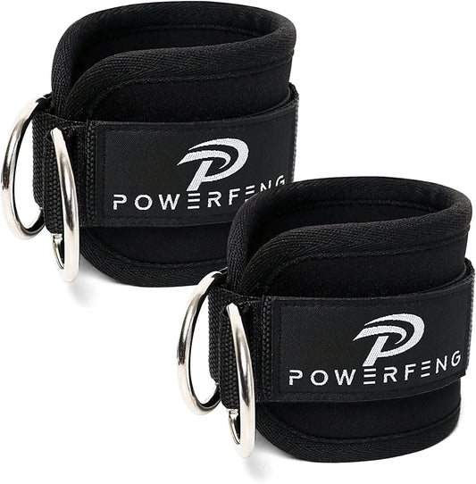 Powerfeng Ankle Strap Cable Machine: Ankle Cable Attachments for Gym Ankle Cuff Cable Glute Kickback Ankle Straps for Leg & Glute Ankle Cuffs Women