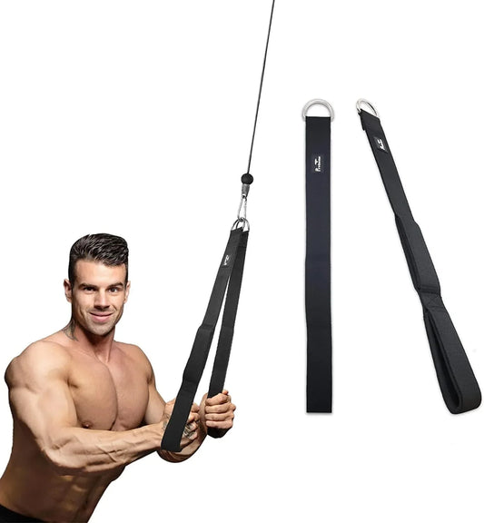 Prebene Tricep Rope Cable Attachments, Pull down Rope Single Grip, Multi Workout Rope for Cable Machine, 2 Loops Handles(23.5'' & 17'' Lengths), Home Workout, Tricep Pull Down, Biceps Curl, Pilates