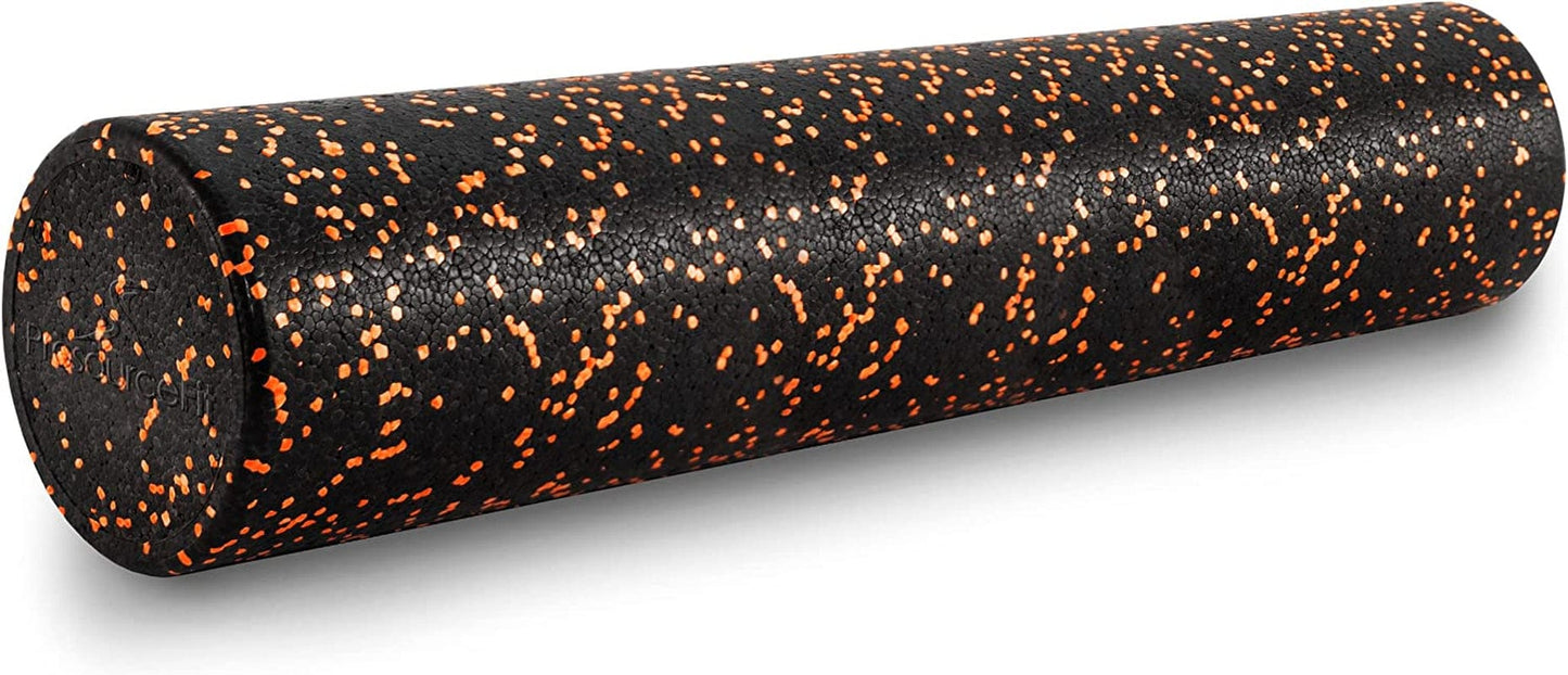 Prosourcefit High Density Foam Rollers 36, 24, 18, 12- Inches Long. Firm Full Body Athletic Massage Tool for Back Stretching, Yoga, Pilates, Post Workout Muscle Recuperation. Speckled and Solid Colors