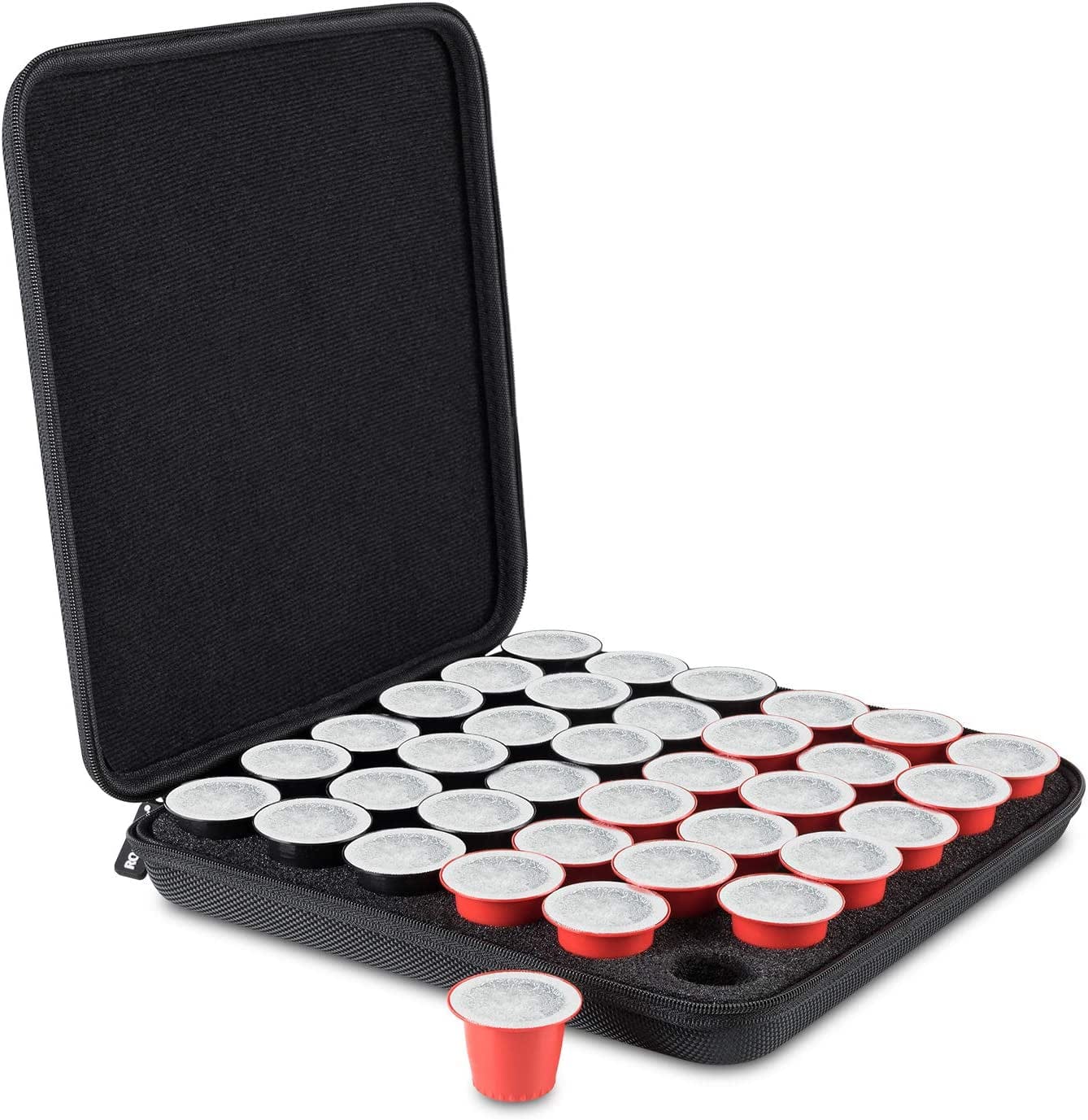 Protective Carrying Case for Nespresso & Compatible Capsules Portable Espresso Maker Coffee Pod Holder Pu Hard Shell Portable Holds 8 Pods Brown