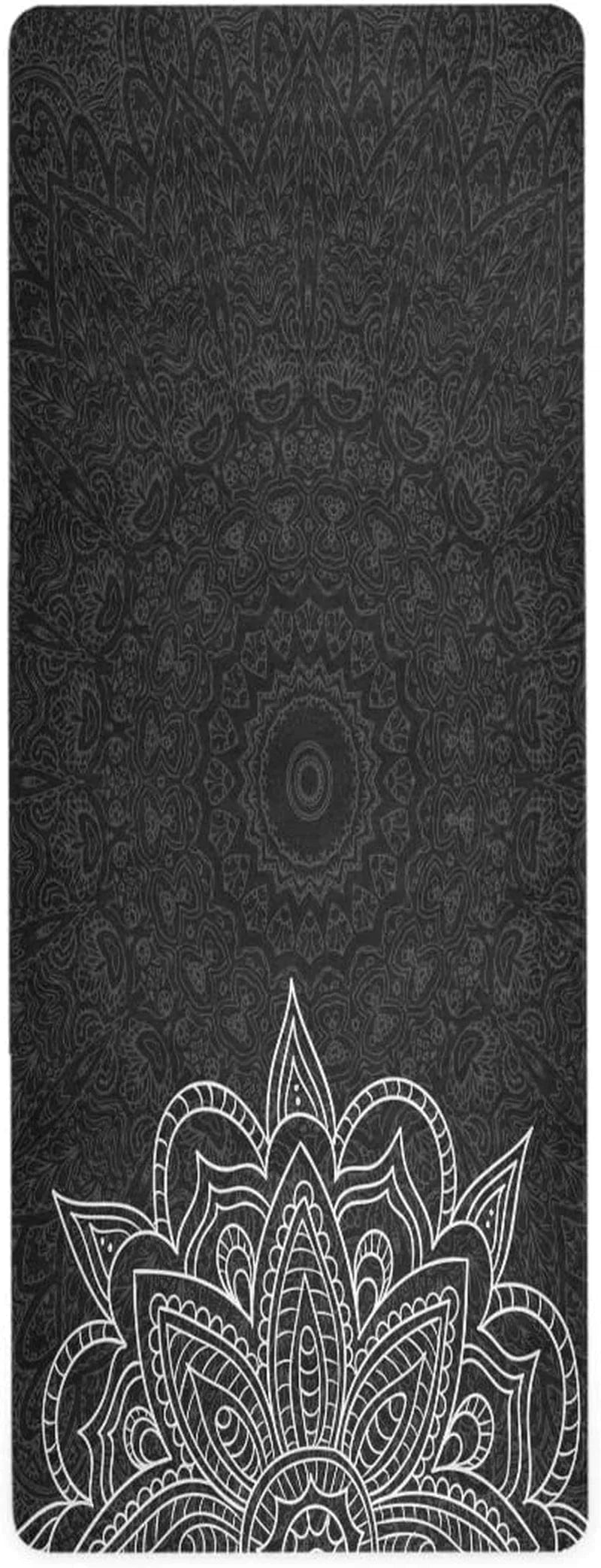 Qilmy Fantasy Mandala Pattern Yoga Mat, Non-Slip Texture Pro Yoga Mat Eco Friendly Exercise & Workout Mat for Yoga, Pilates and Floor Exercises