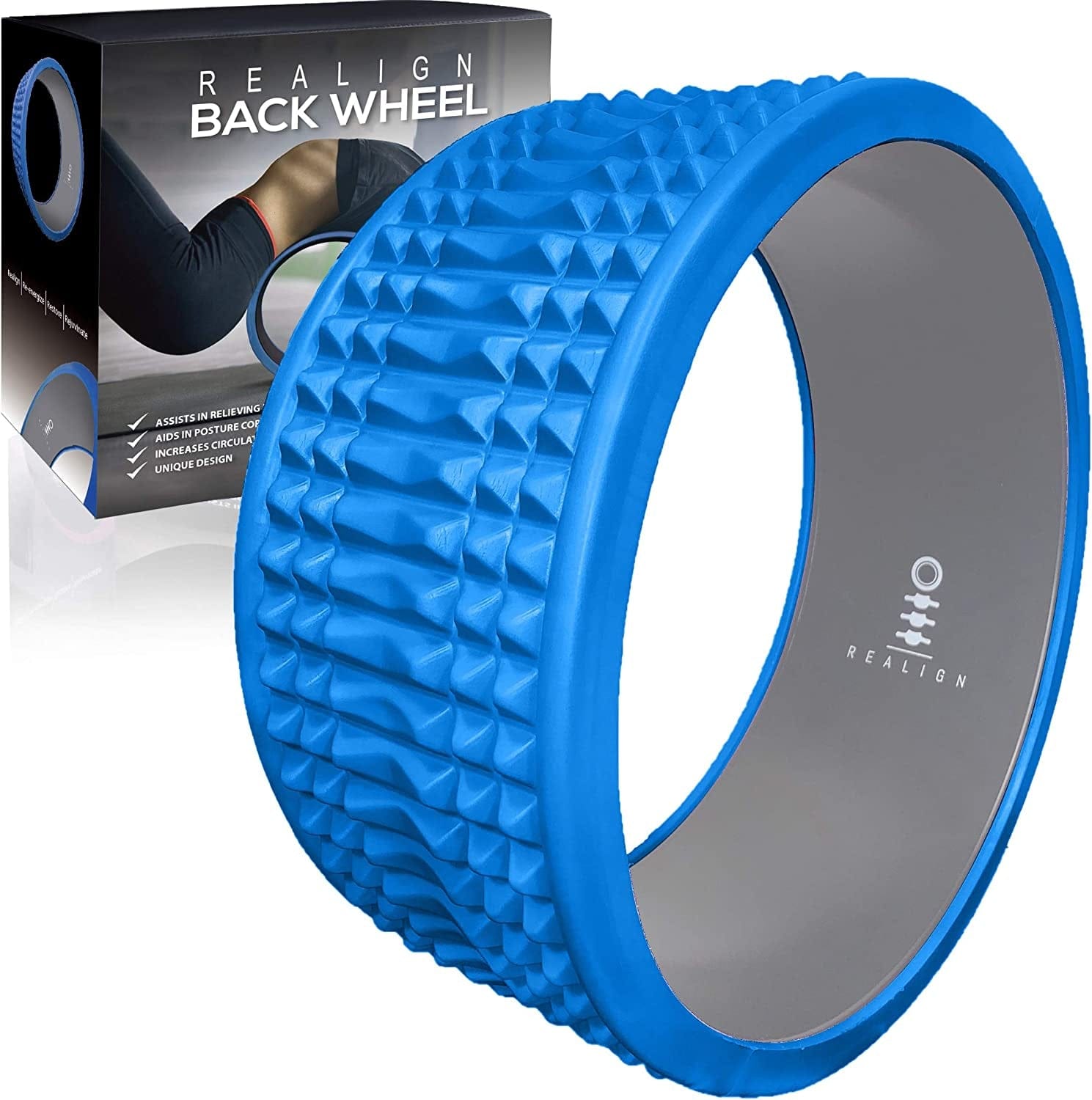 Realign Back Wheel: Trigger Point, Yoga Wheel, Foam Roller, Deep Tissue, Back Massager, for Mobility and Back Pain Relief