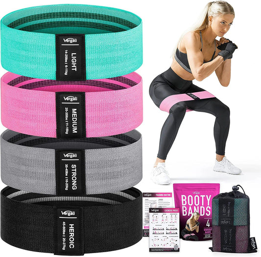 Resistance Bands for Working Out with Exercise Guide. Fabric Booty Bands for Women Men. Workout Bands Leg Bands for Working Out. Hip Resistance Loops for Squat Butt Glute Set Fitness Home Elastic Band
