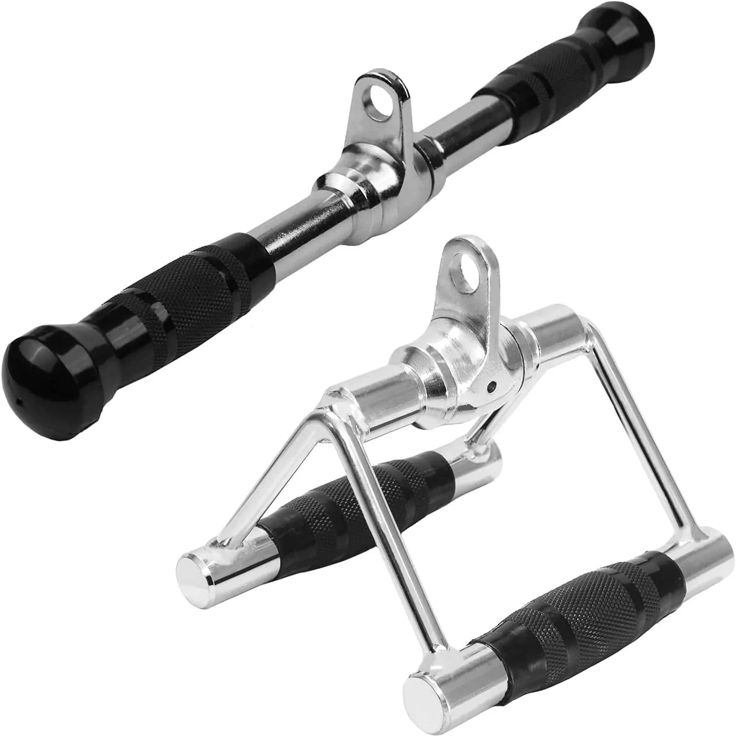 RIGERS Combo Tricep Push down Machine Attachments Cable Machine Accessories, V Handle with Rotation, Rotating Bar, Tricep Rope, V-Shaped Bar Rubber