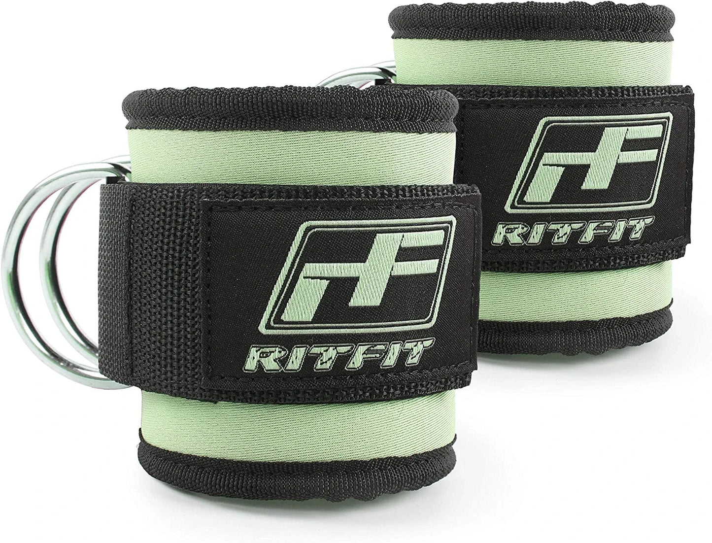 Ritfit Padded Ankle Strap for Cable Machine,Strong Hook and Loop,Reinforced 3 D-Ring/Double D-Ring, Adjustable Comfort Fit Neoprene - Premium Ankle Cuffs to Enhance Abs, Glute & Leg Workouts…