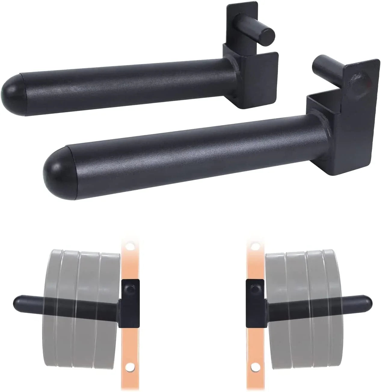 Ritfit Weight Plate Holder 2X2 Power Rack Attachments - for 2 INCH Olympic Weight Plates Storage, Squat Rack Accessories Set of 2 Storage Rack