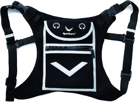 Running Mini Backpack Vest for Men & Women - Reflective W/360°Hi-Viz, Holds Accessories and Any Iphone, Android, Ipad Mini - Lightweight Adjustable Gear for Fitness, Walking, Cycling, Hiking and More!