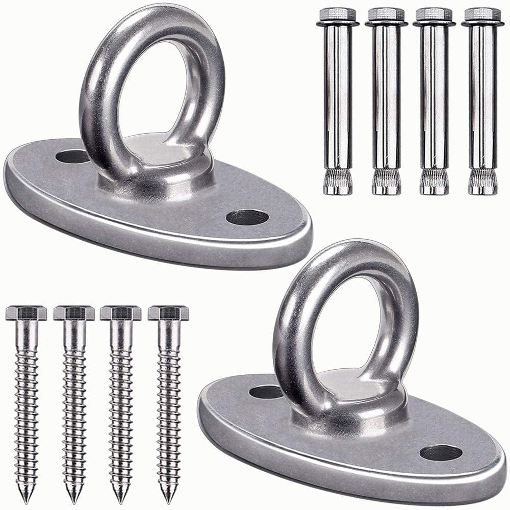 SELEWARE 2800 Lb Capacity Wall Ceiling Mount Bracket for Suspension Strap Trainer, Suspension Kit for Yoga Swing, Hanging Hardware for Battle Ropes, Woss Suspension, Olympic Rings, Gym,2 Pack