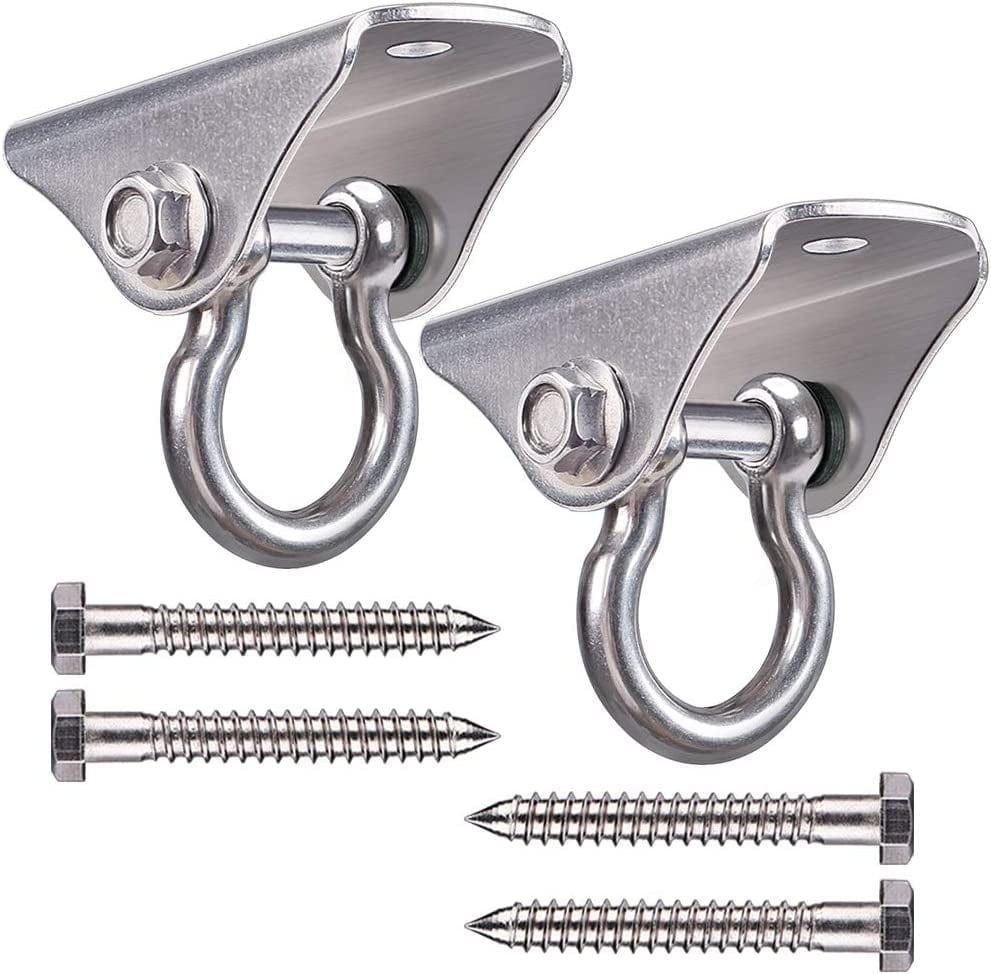 SELEWARE Stainless Steel Swing Hanger with Bolts for Indoor Outdoor Swing Set, Wall Ceiling Mount Anchor for Suspension Trainers, Load up to 1000 Lbs