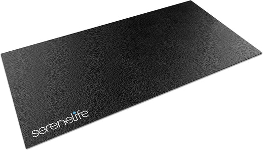 Serenelife Premium Portable Fitness Exercise Mat - 36" X 72" Non-Slip Gym Training Equipment Floor Protection - Yoga, Workout, Jump Rope - for Bigger Treadmill, Elliptical, Bike, Bench, Power Rack