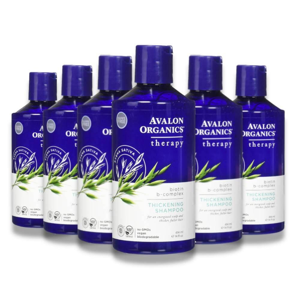 Avalon - Organics Thickening Shampoo Complex, Biotin B - 14 Oz - 6 Pack