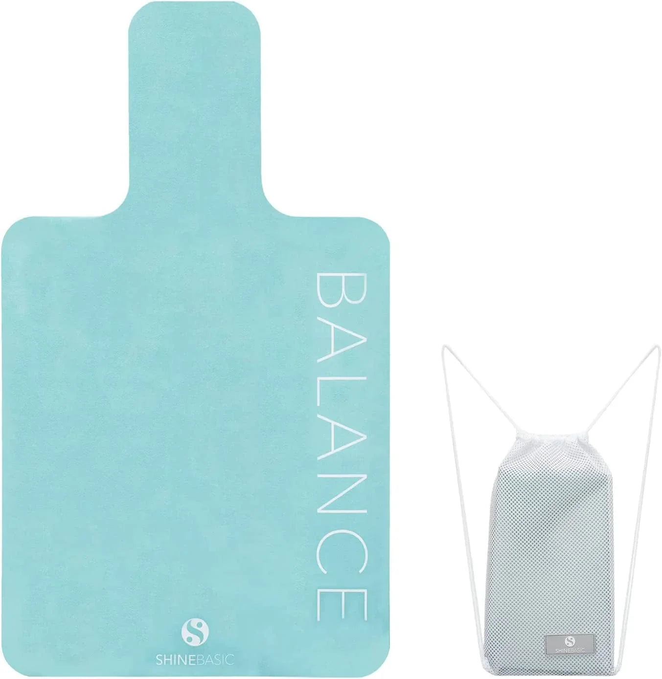 Shine Basic Pilates Reformer Mat - Extra Thin Material, Sweat Absorbing and Anti-Slip for Body Balance - Workout Cover Towels, Gym Studio Accessories, Professional Mats Equipment