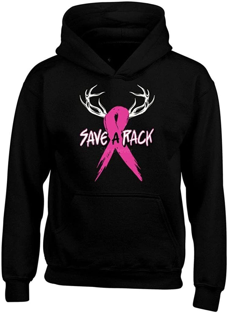 Shop4Ever save a Rack Hoodie Breast Cancer Awareness Sweatshirts