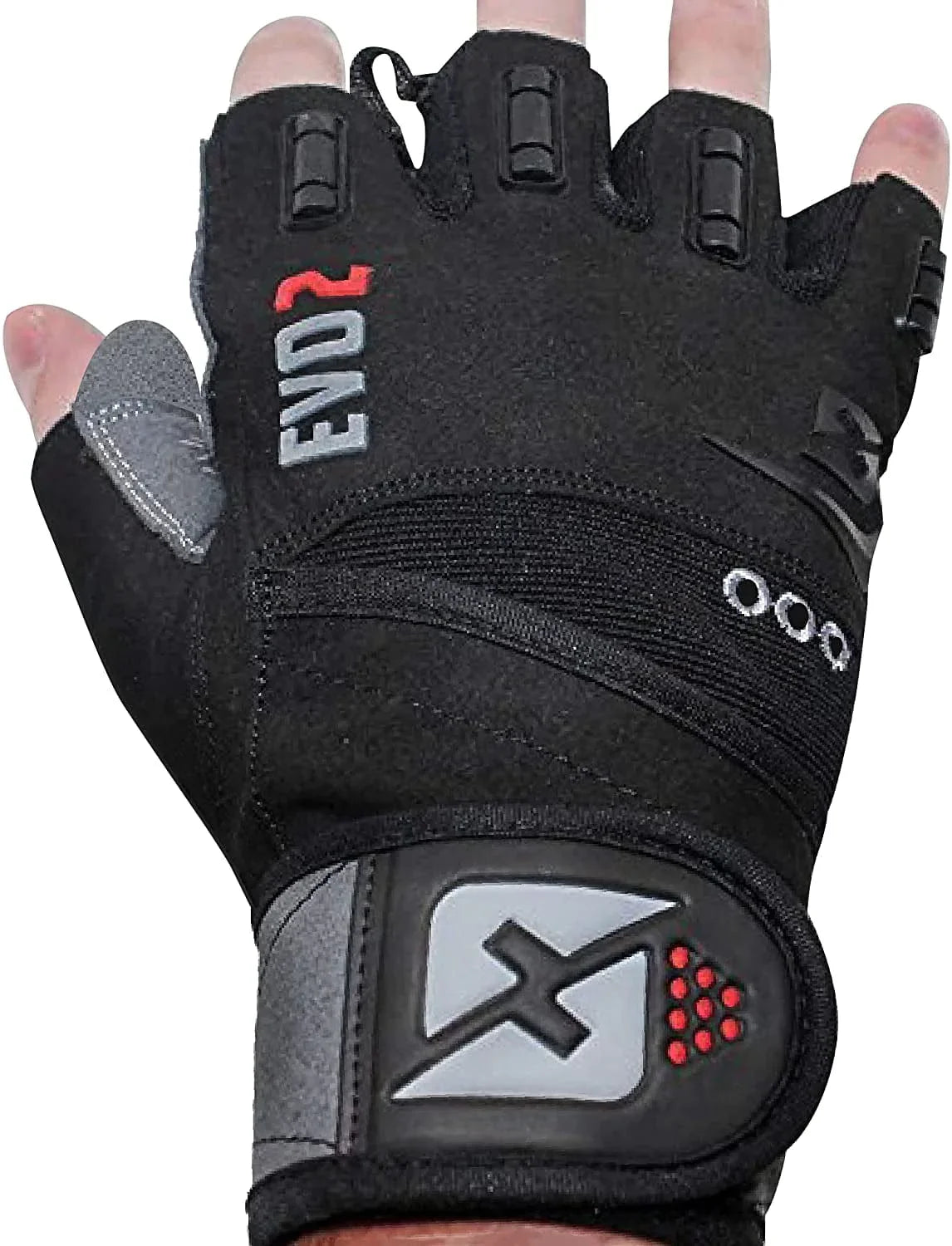Skott Evo 2 Weightlifting Gloves with Integrated Wrist Wrap Support-Double Stitching for Extra Durability-Get Ripped with the Best Body Building Fitness and Exercise Accessories