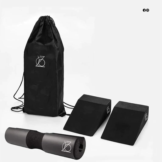 Squat Wedge Block,Barbell Squat Pad,Slant Board,Calf Stretcher,Wrist Support,Balance,Pushup,Pilates,Barbell Pad Squats,Lunges,Hip Thrusts,Foam Yoga Foam Squat Wedge Blocks,Barbell Pad Gym Bag Black