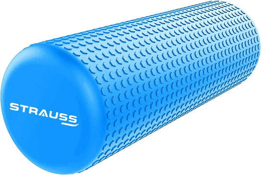 STRAUSS Yoga Foam Roller 45 Cm, (Blue), (ST-1291)