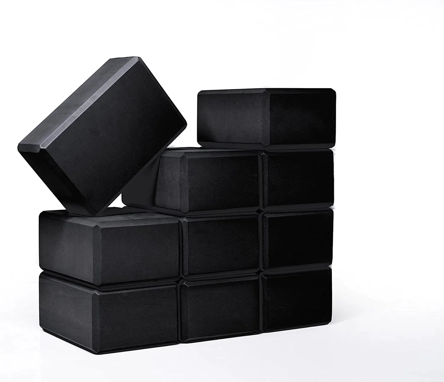 Sunshine Yoga - 4” Yoga Block - Studio 10-Pack - EVA Foam - Support and Deepen Poses - Improve Strength - Aid Balance and Flexibility (4 X 6 X 9 Inches)