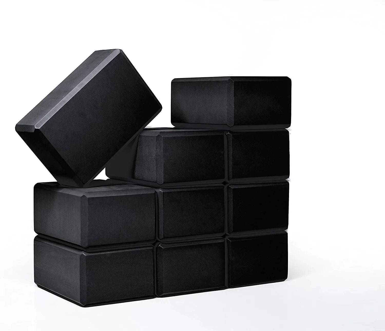 Sunshine Yoga - 4” Yoga Block - Studio 10-Pack - EVA Foam - Support and Deepen Poses - Improve Strength - Aid Balance and Flexibility (4 X 6 X 9 Inches)