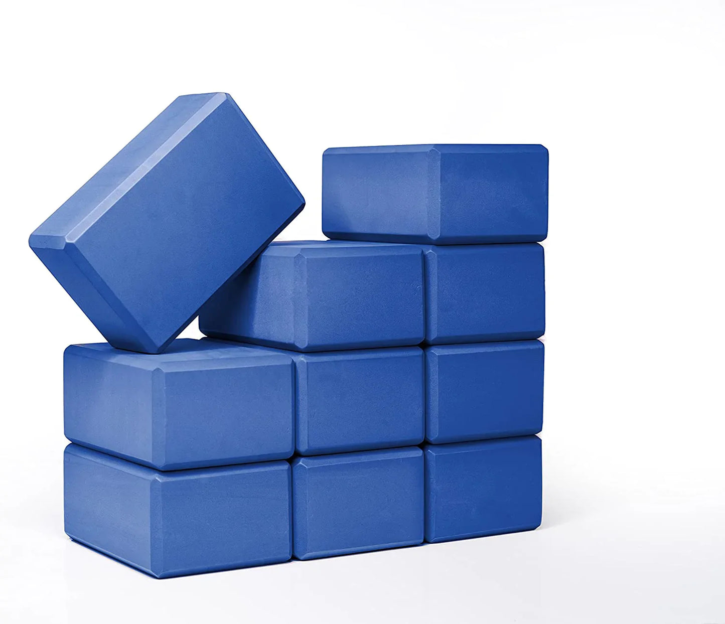 Sunshine Yoga - 4” Yoga Block - Studio 10-Pack - EVA Foam - Support and Deepen Poses - Improve Strength - Aid Balance and Flexibility (4 X 6 X 9 Inches)