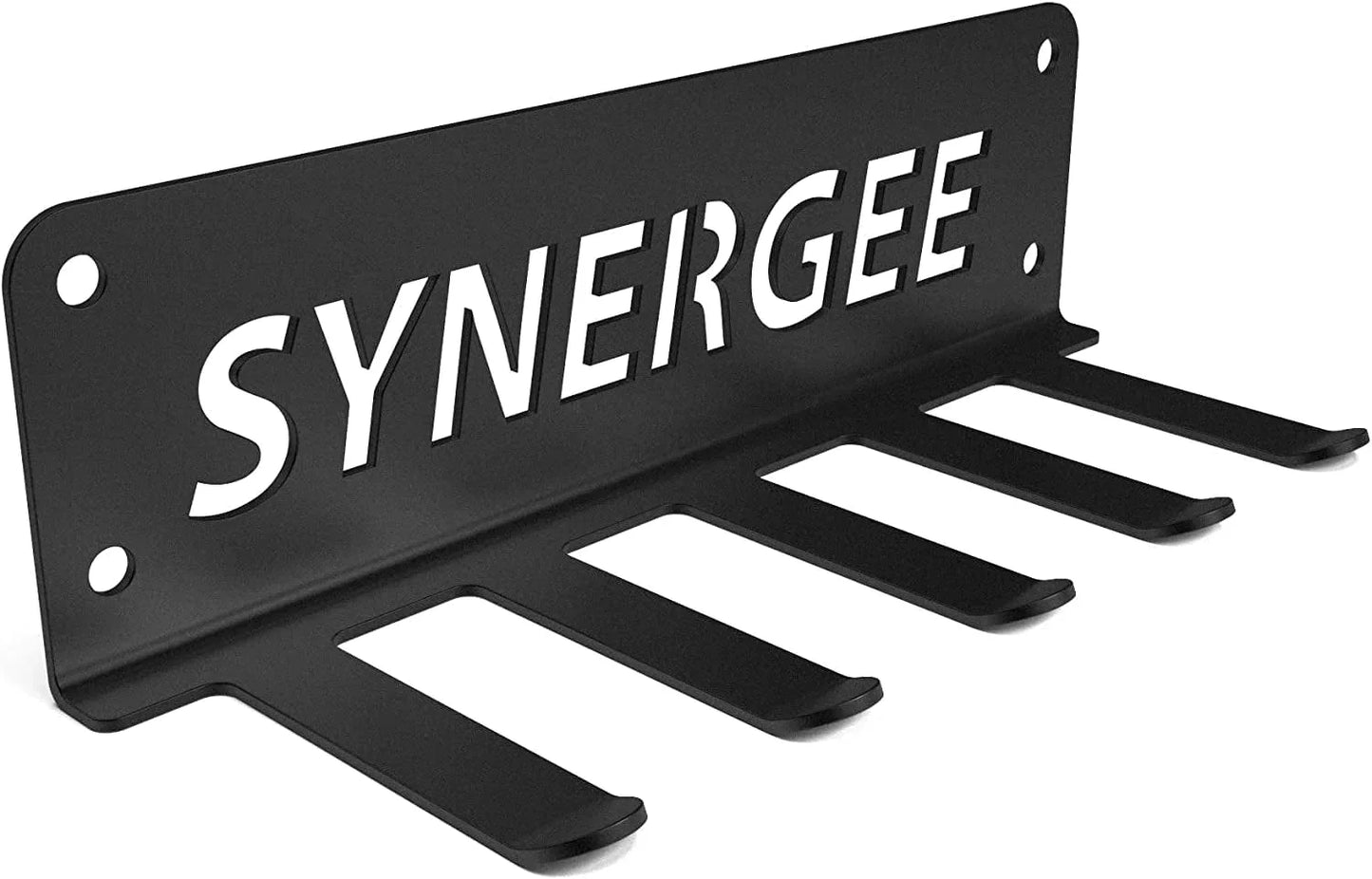 Synergee Accessory Rack for Resistance Bands, Mini Bands, Collars, Weight Belts - Wall Mounted - 5 Pegs to Organize Strength & Conditioning Equipment