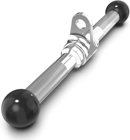 Synergee Straight Bar Cable Attachment. Universal Attachment for Cable Machines. Pull Down/Press down Bar Accessory. Available Sizes 12”, 14” and 20”