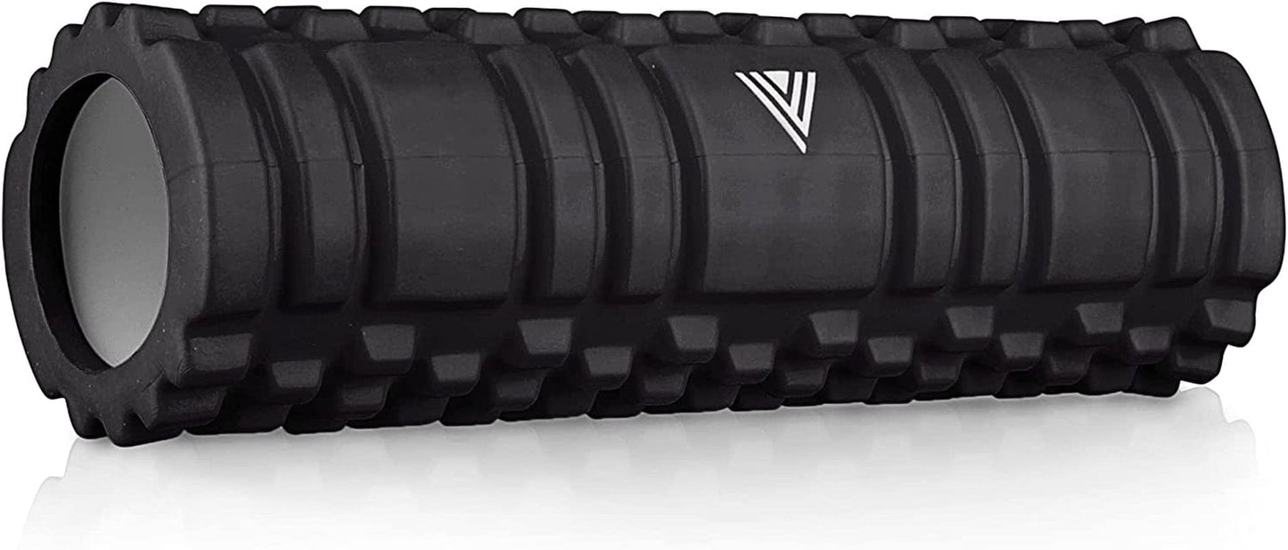 The Vinchu Foam Roller - Deep Tissue Massage Muscle Roller and Stretching Equipment for Sustainable Strength and Myofascial Trigger Point Release (Space Black)