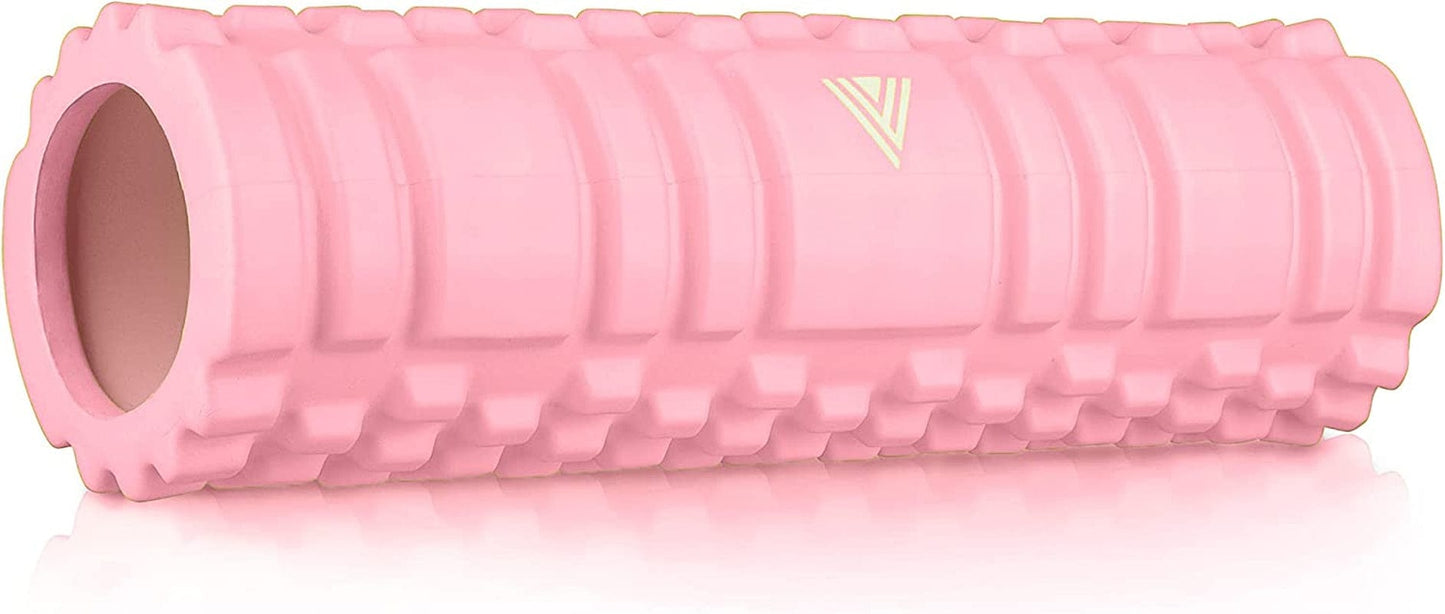 The Vinchu Foam Roller - Deep Tissue Massage Muscle Roller and Stretching Equipment for Sustainable Strength and Myofascial Trigger Point Release (Space Black)