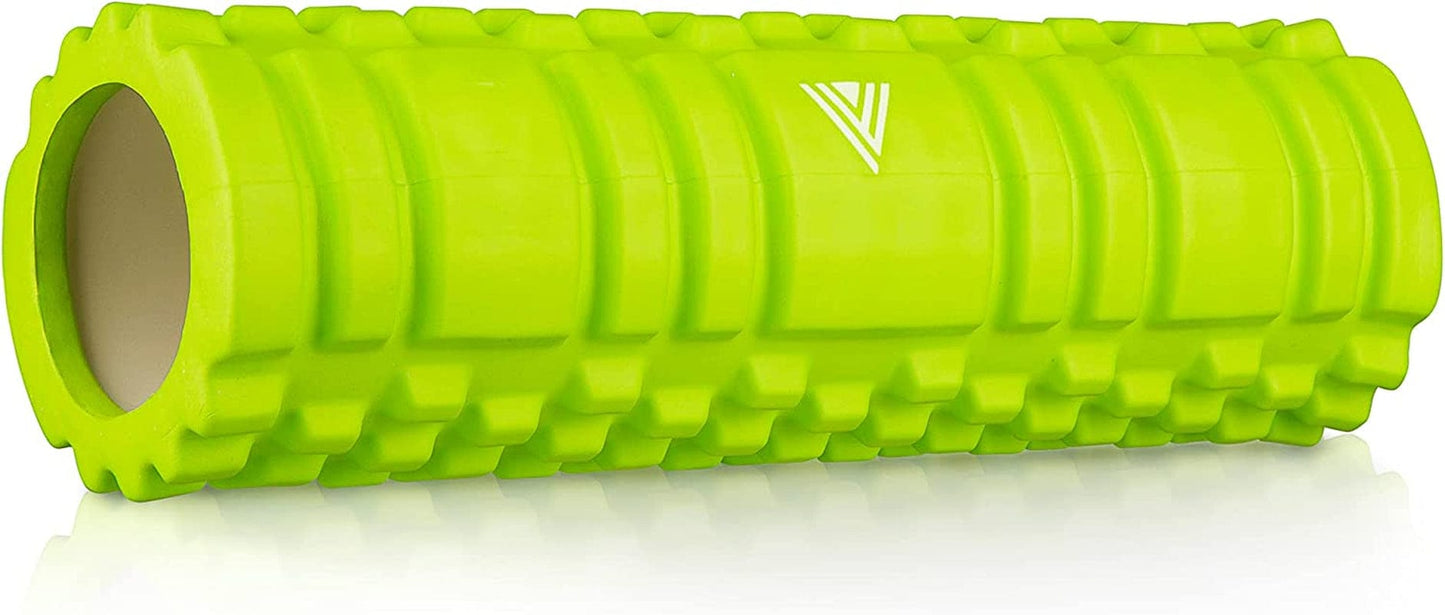 The Vinchu Foam Roller - Deep Tissue Massage Muscle Roller and Stretching Equipment for Sustainable Strength and Myofascial Trigger Point Release (Space Black)