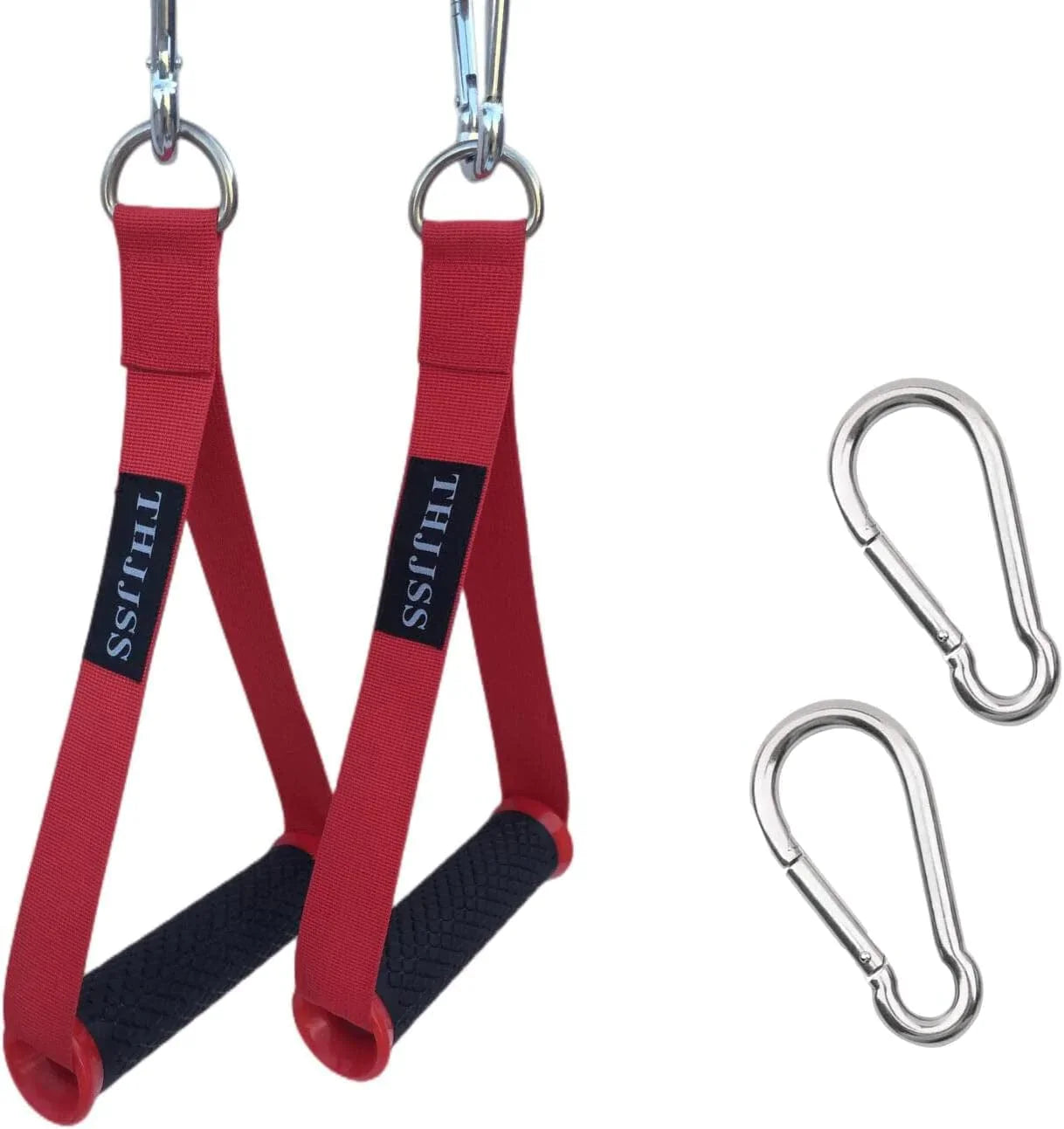 THJJSS Resistance Bands Handles Ankle Straps for Cable Machines,Exercise Handles Chest Expander Adjustable, Workout Ankle Straps for Home Gym Pulley System Accessories,D Handle Cable Attachment