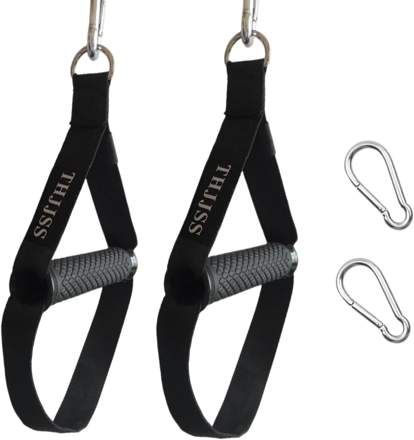 THJJSS Resistance Bands Handles Ankle Straps for Cable Machines,Exercise Handles Chest Expander Adjustable, Workout Ankle Straps for Home Gym Pulley System Accessories,D Handle Cable Attachment