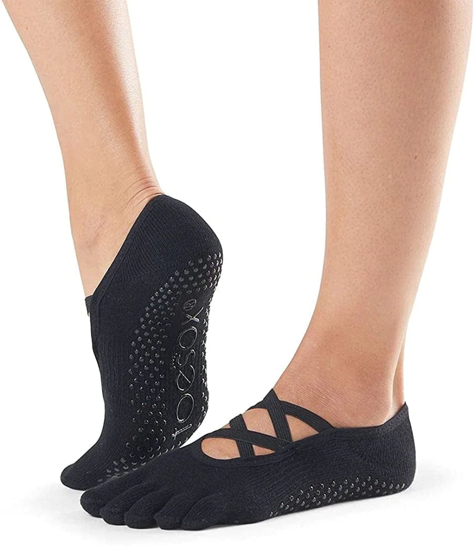 Toesox Elle Full Toe Multi Pack – Grip Non-Slip Toe Socks for Pilates Barre Yoga